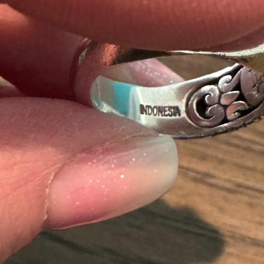 John Hardy 18K Sterling Silver Comfort Band Ring Sz 6.25 - Picture 6 of 8